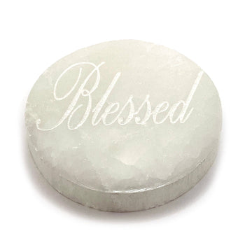 Selenite Blessed Coaster | Shop Laterra Gems
